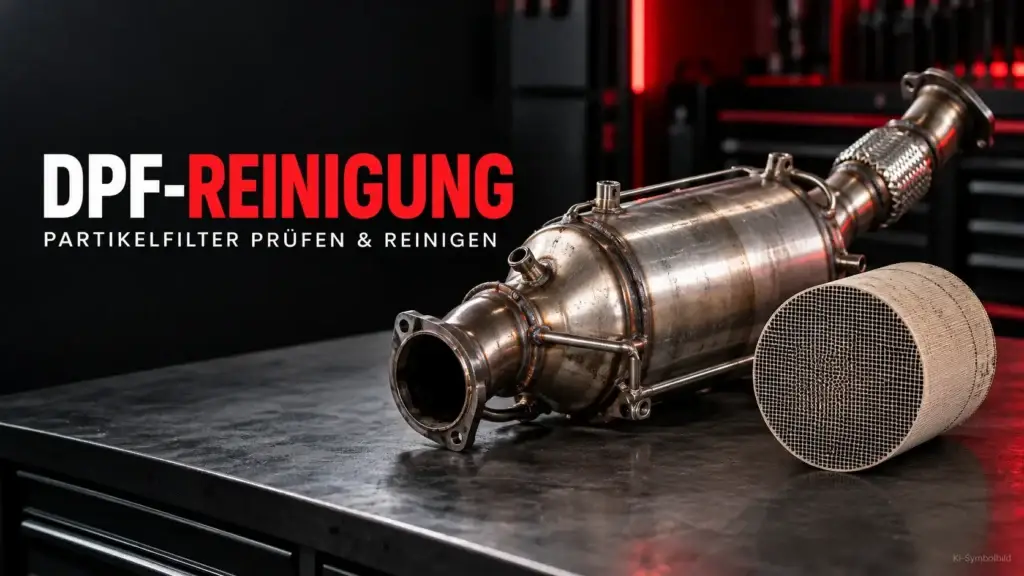 KI-Symbolbild zur DPF-Reinigung in Thale – Dieselpartikelfilter und keramischer Filterkern